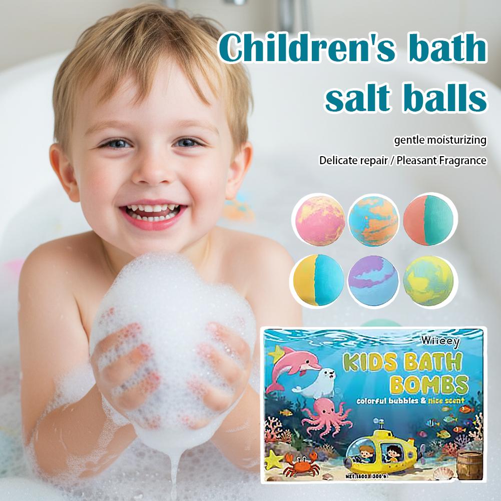 Bath Salts - 6Pcs Kids Bubble Bath Bombs Set