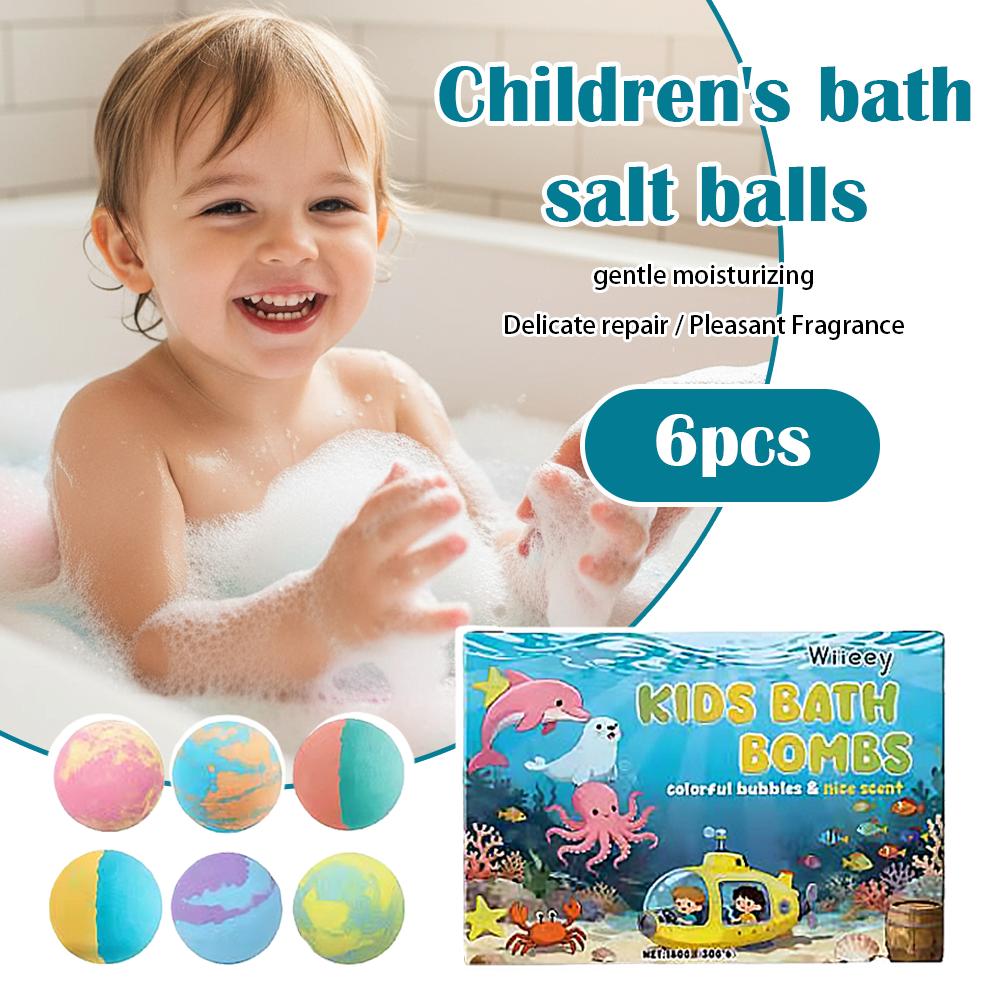 6Pcs Kids Bubble Bath Bombs Se - Bath Salts ulasan dan harga