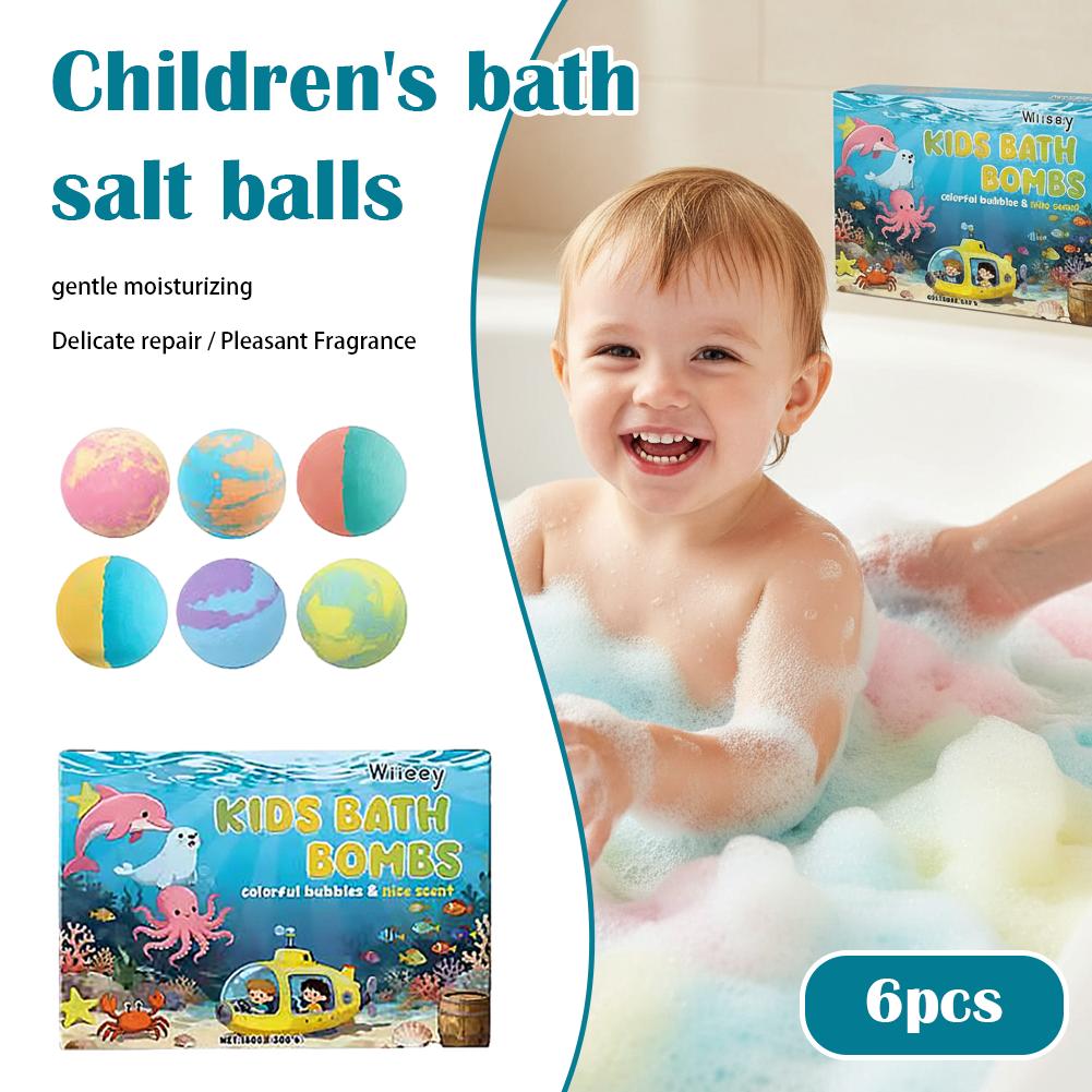 6Pcs Kids Bubble Bath Bombs Se - Bath Salts ulasan dan harga