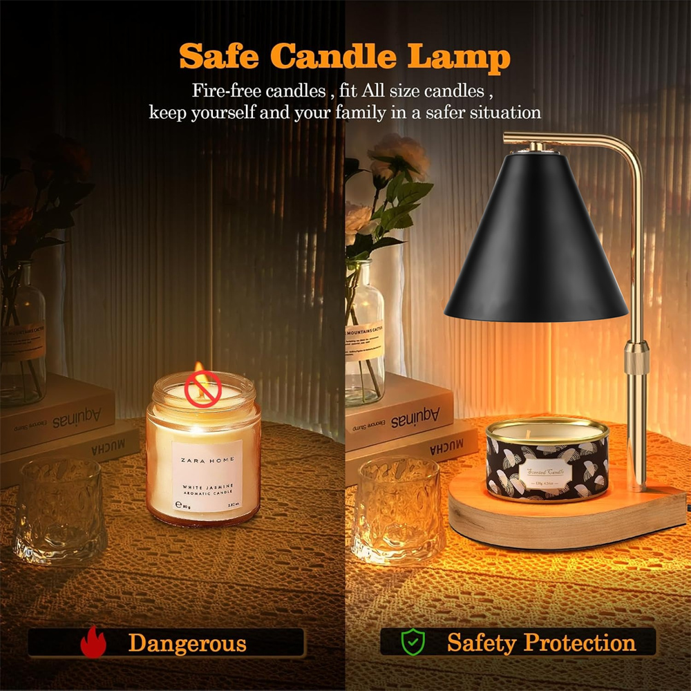 Black Candle Warmer Lamp with  - Wax Warmer ulasan dan harga