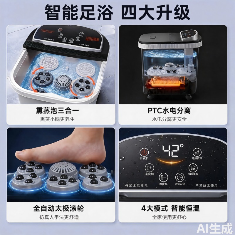 Electric Foot Bath Bucket, Con - Foot Spa ulasan dan harga