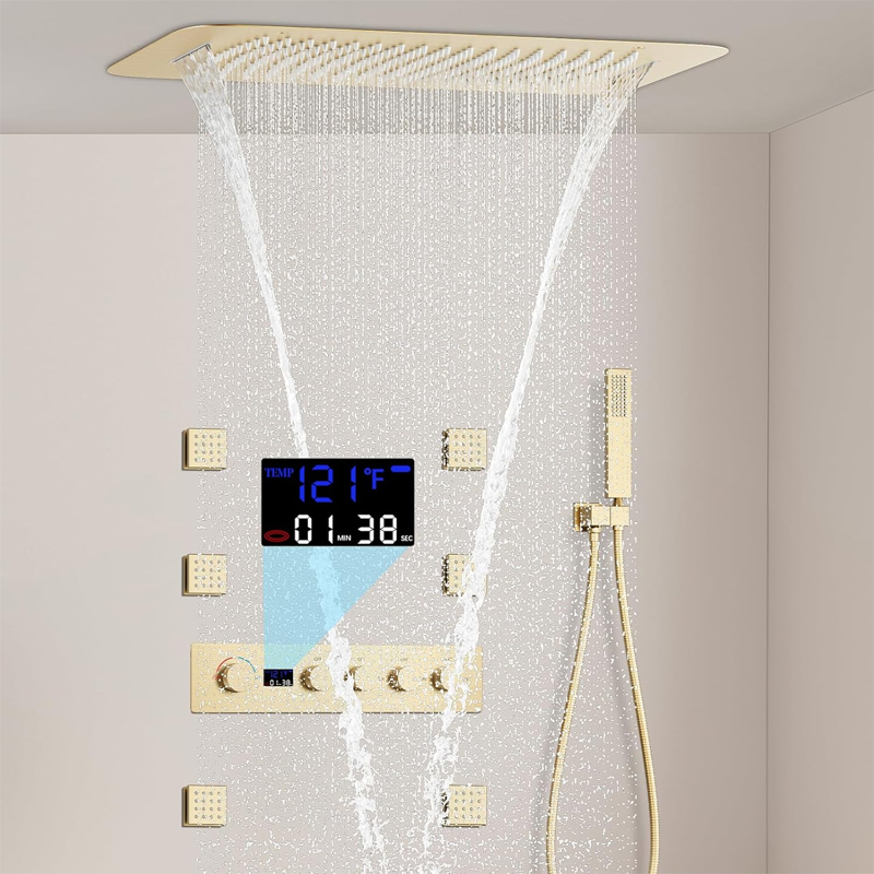 Brass Brushed Gold Digital Dis - Body Brush ulasan dan harga