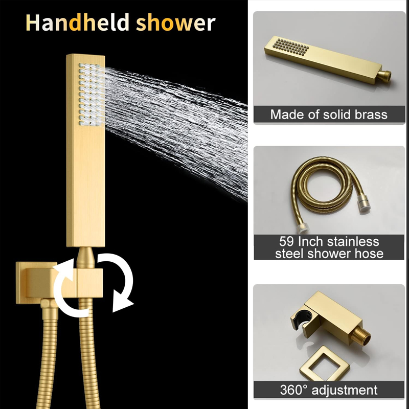 Brass Brushed Gold Digital Dis - Body Brush ulasan dan harga